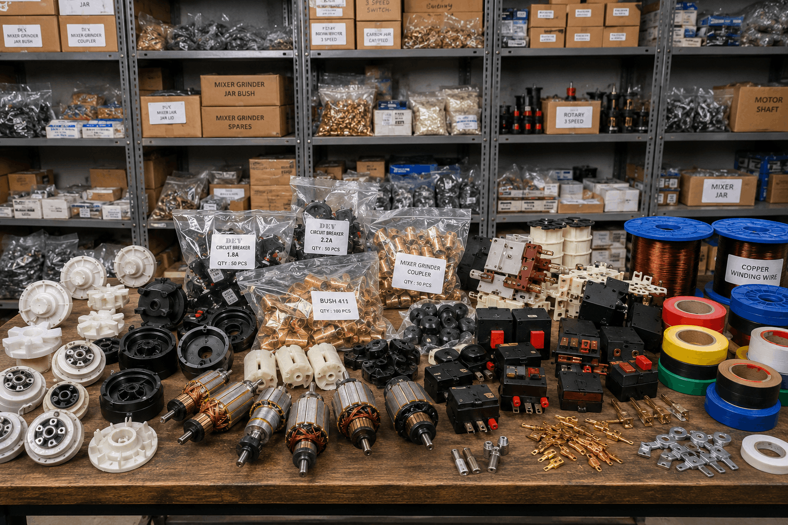Mixer Grinder Spare Parts Wholesale Shop in Varanasi